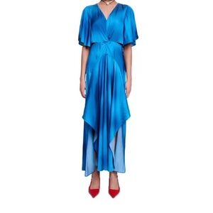 Maje Vibrant Blue High Low Dress